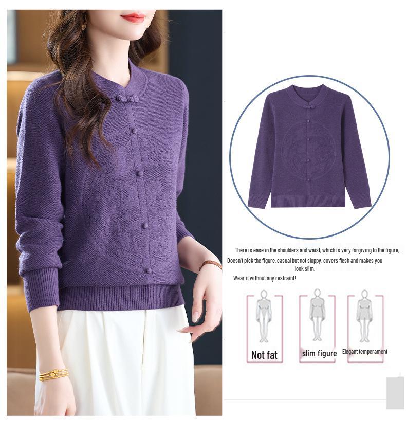 Eleganter Damen Herbst Langarm Woll-Cardigan - Stilvolle, Basic Strickware für Frühling & Herbst