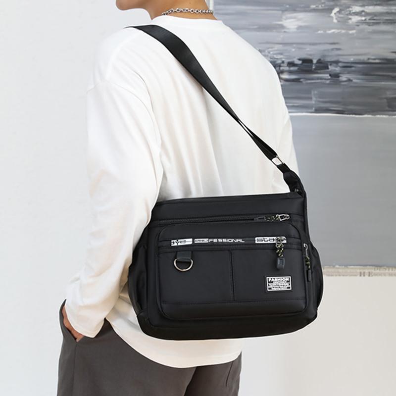 Men's Business Single-shoulder Bag, Suitable for Business Trips and Work, Made of Nylon , with a Single Shoulder Strap.