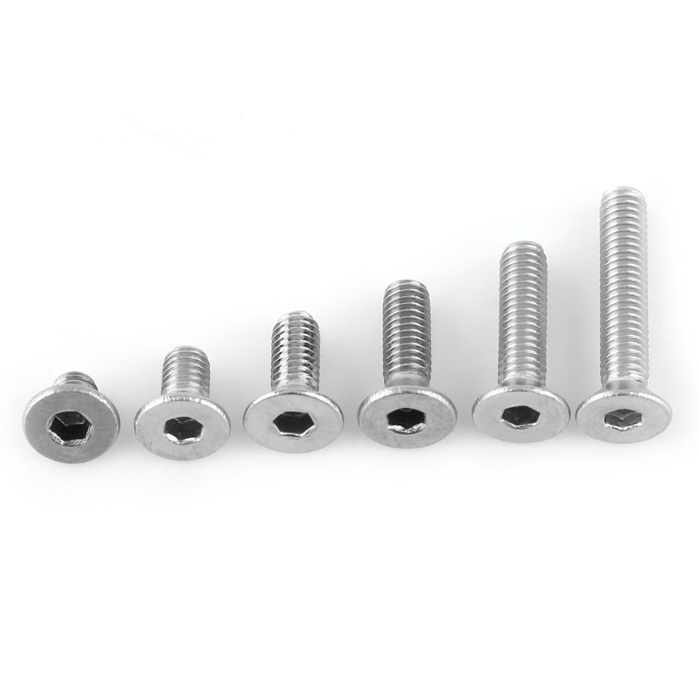 300pcs M3 Hex Socket Flat Head Stainless Steel SS304 Screw Bolt Assortment In Box