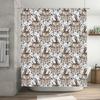 Modern Black White Tiger Print Shower Curtain Waterproof Bathroom Decor for Kids Room Home Decoration