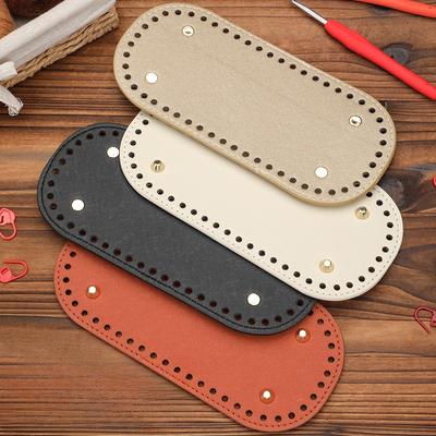 Handmade Bag Accessories Leather Base 22*10cm52 Hole Oval Bag Bottom Accessories for Base Plate for DIY Braided Bags