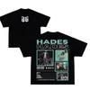 Hades66 T-shirts Graphiques Unisexe Unisexe Décontracté Manches Courtes Col Rond Coton T-shirt Unisexe Mode Street Toutes Saisons Confort Top
