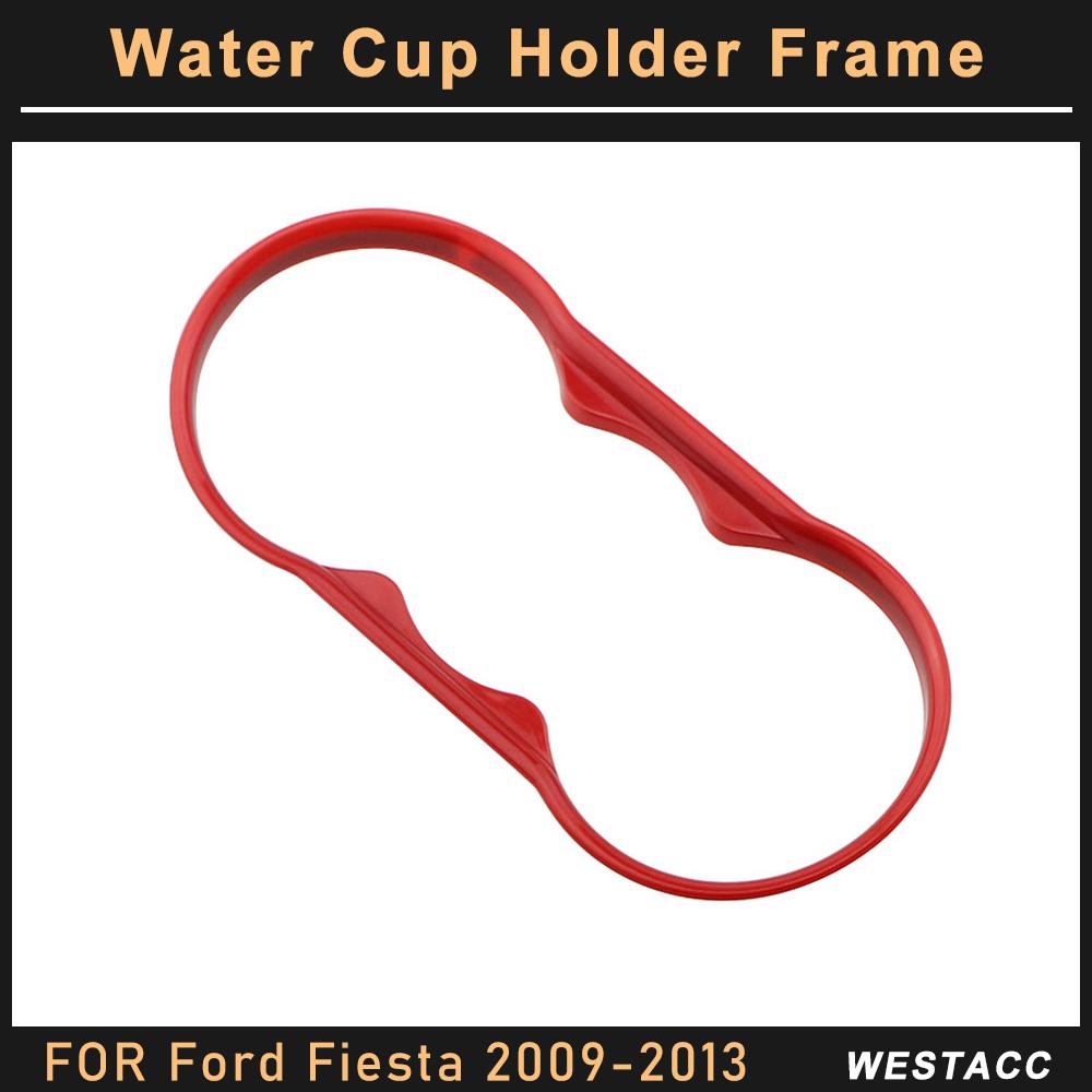 Consolă mașină ABS Suport pentru pahare de apă Decorare cadru de panou pentru Ford Fiesta MK7 2009 2010 2011 2012 2013 Autocolant de decorare