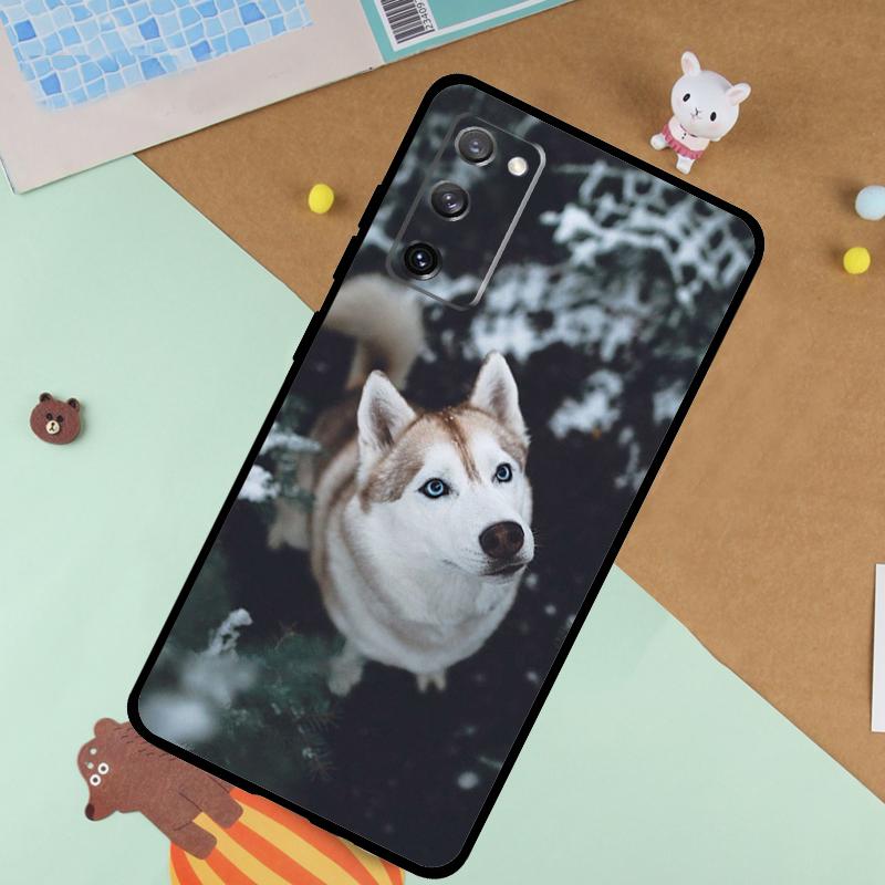 Siberian Husky Sled Dog Soft Case For Samsung Galaxy S24 Ultra S9 S10 S20 S22 S23 Plus S21 FE S25 Ultra Funda Cover