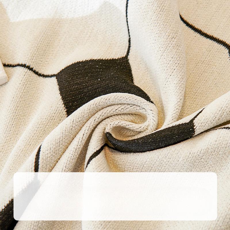 Chenille Sofa Towel Anti-Scratching Living Room Straight Row Sofa Cover Cloth All-Inclusive Sofa Cover Dust Cover for Four Seasons