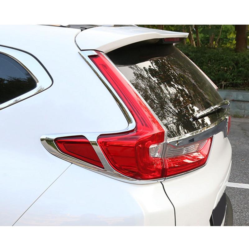 Car Body Styling ABS Chrome Trim Tail Light Rear Back Frame Trim Lamp Cover Parts For Honda CRV CR-V 2017 2018