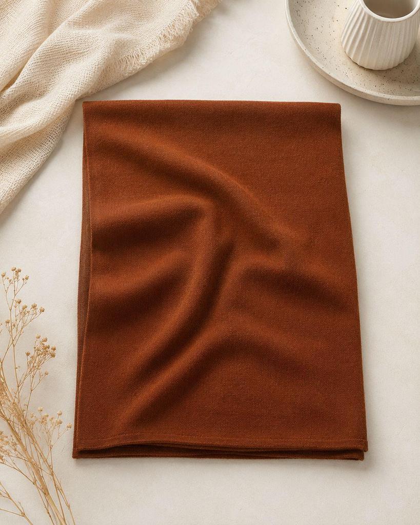 Men's Korean Style Wool Knitted Scarf – Solid Color, Casual, Warm Neck Warmer for Autumn & Winter
