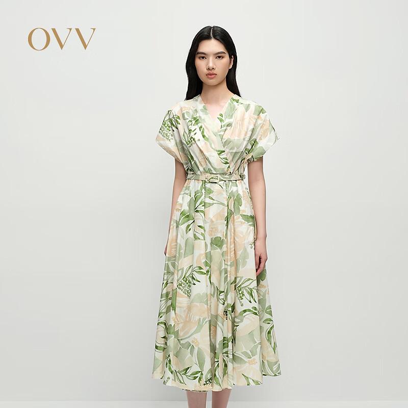 OVV Women s Printed Flutter Sleeve Dress L