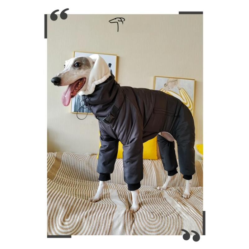 Waterproof Dog Clothes Winter Large Dogs Clothing Accessories Dogs Overalls with Hat Adjustable Warm Dog Coat Product Supplies
