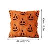 Pumpkin Ghost Pillow Cover Halloween Fun Plush Pillowcase Washable Square Orange Pumpkin Lantern Pillow Protective Covers
