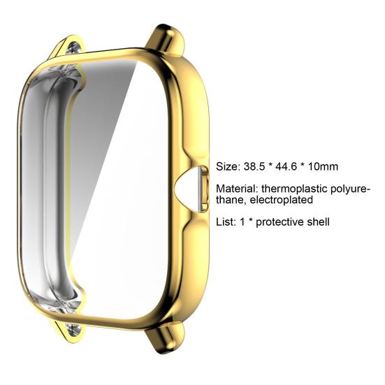 Watch Case Anti-scratch Electroplating TPU Smart Watch Full Protector Cover Shell for Amazfit GTS 3