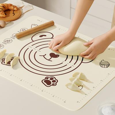 Silikon Backmatte Faltbare Teigunterlage mit Messmarkierungen Antihaft Hitzebeständig Knetmatte