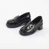 Doll Loafers with Buckle 1/4 Scale BJD Shoes Pull On Black a