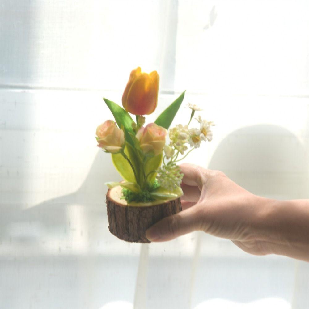 Fake Flowers Artificial Tulip Potted Green Plants Simulation Flower  Valentine's Day