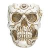 Skull Flower Pot Hand-Painted Resin Gothic Planter Decorative Flower Pot Candy Bowl for Home Office Halloween Decor