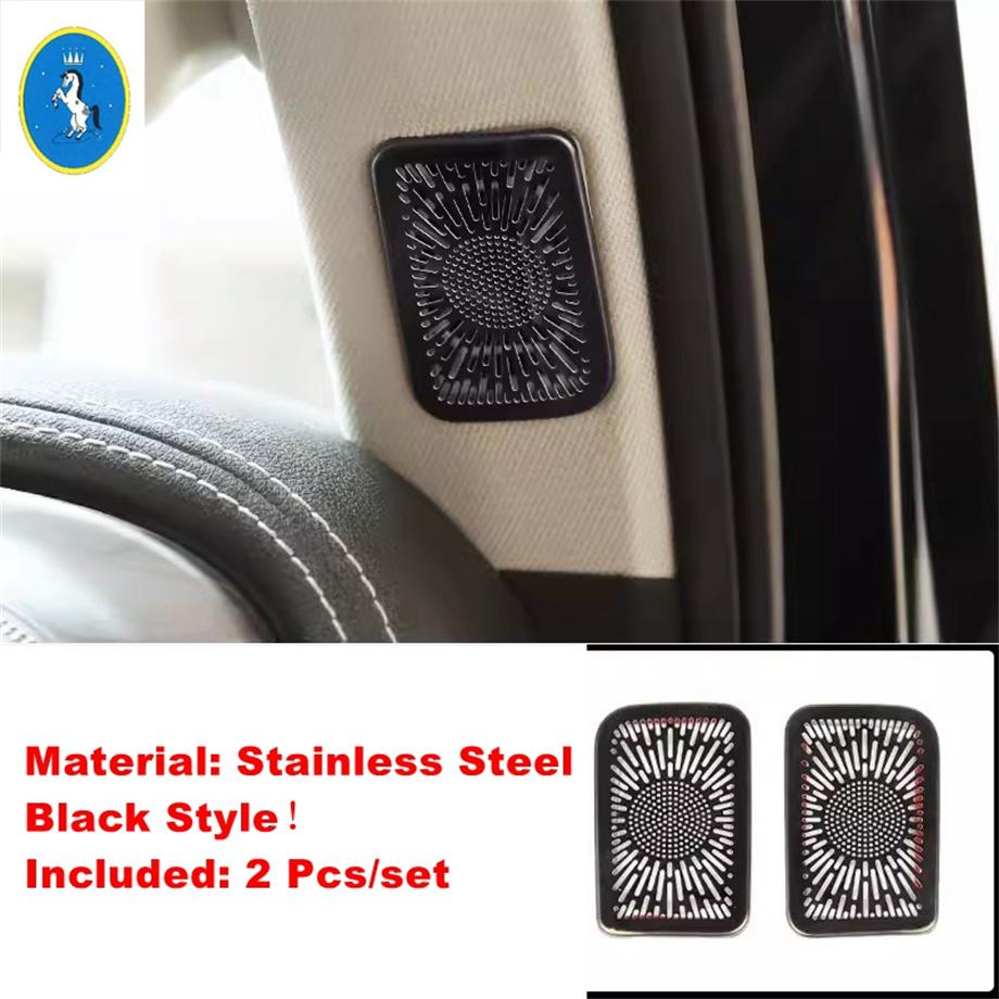 Black / Silver Pillar A Stereo Speaker / Reading Light Decor Accessories Cover Trim For Great Wall GWM WEY TANK 300