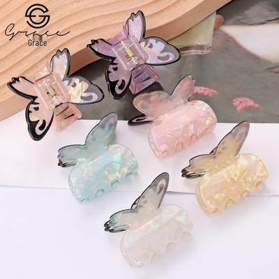 Bamboo Yao Women's Butterfly PVC Claw Hair Clip - Fresh and Sweet Ladies' Hair Accessory