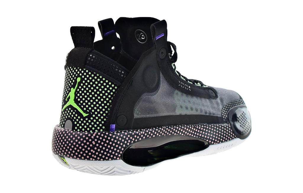 Jordan Air Jordan 34 GS 'Puntos de Medio Tono' Amortiguación Cómoda, Resistente al Desgaste, Caña Media, Zapatillas de Baloncesto para Niños BQ3384-013
