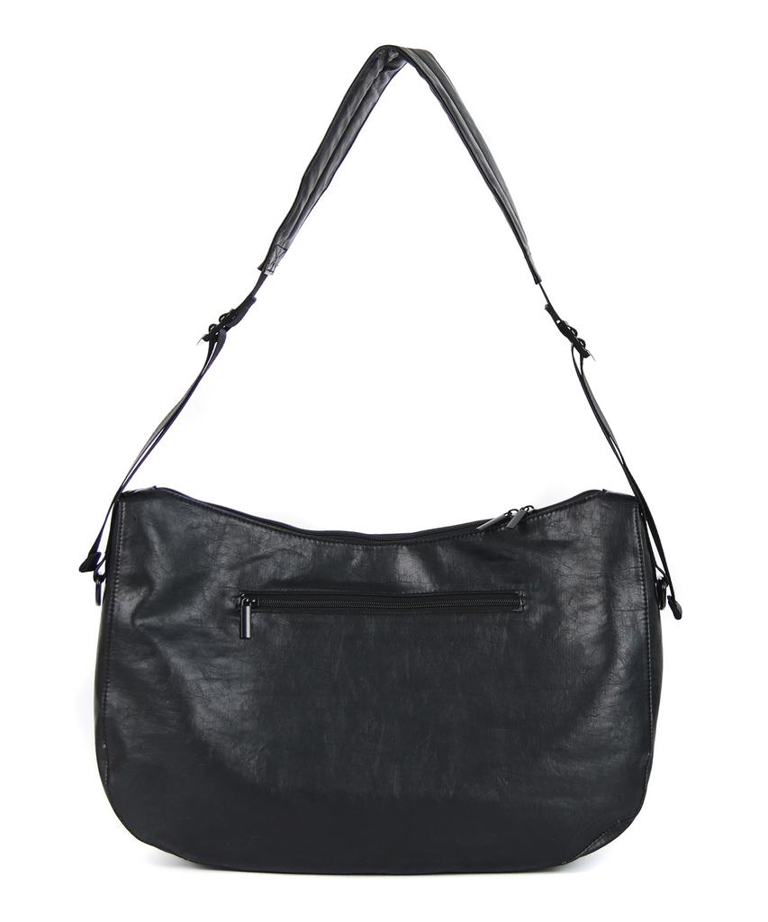 Bymoss Borsa a tracolla in pelle con pinces Nera 26Cb1