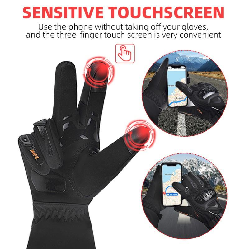 Full Finger Motorcycle Gloves Men Women Anti-Slip Crash Protection Touchscreen Compatible All Season Riding Gear