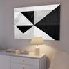 Minimalist Black & White Triangle Wall Art - Modern Geometric Abstract Canvas - Sleek & Stylish Home Decor Vintage Wall Decoration Famous Oil