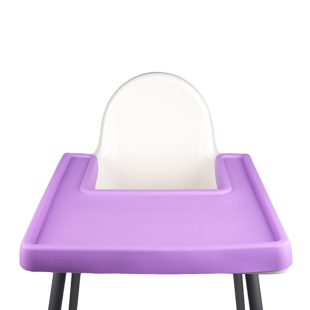 

Waterproof Baby Chair Placemats Large High Chair Tray Mat Silicone Placemats for IKEA Antilop фіолетовий