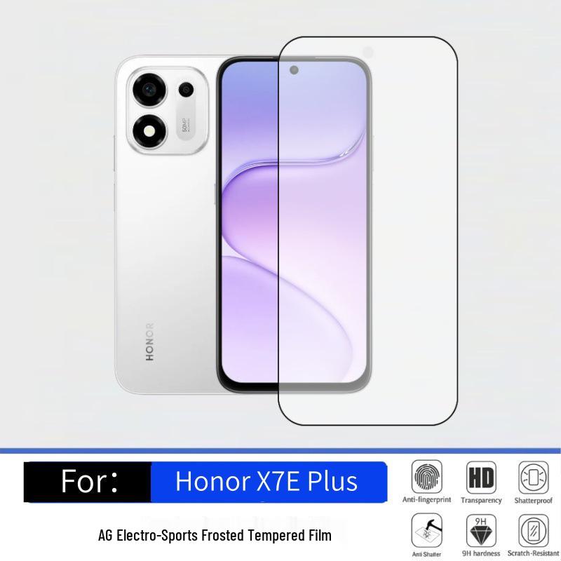 Honor X7e Plus HD Anti-Peep Tempered Glass Film - Frosted, Drop-Proof, Transparent Screen Protector.