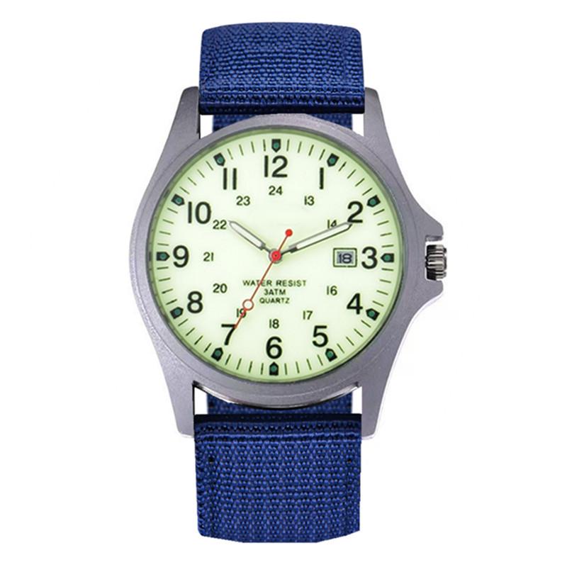 Men's Casual Nylon Band Quartz Sports Watch with Date Function