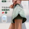 Sports Shorts Women Loose Training Running Fake Two Anti-slip Wearing High-waisted Yoga Culottes