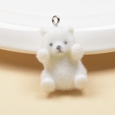 Resin Flocking Cute Three-dimensional Cat Keychain Pendant Car Key Chain Pendant Bag Pendant
