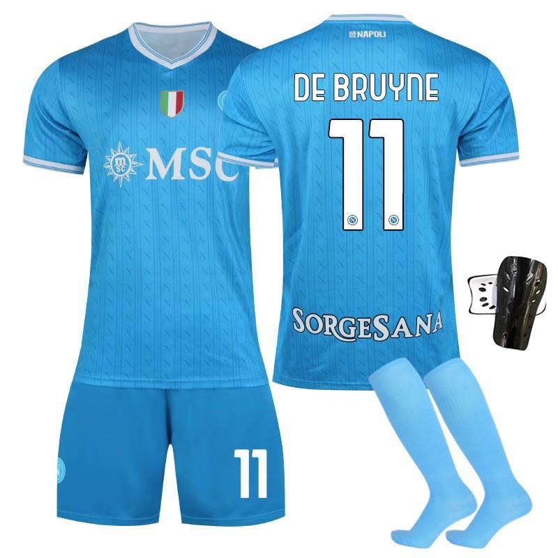 

A2526 Naples Jerseys Home 11 De Braunet Football Uniforms Children s Clothing 19 Hoyren 8 McTominay XL