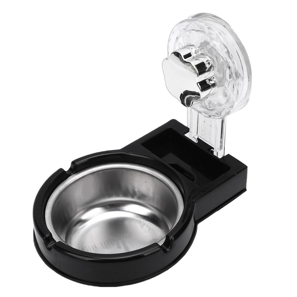 Wall Mounted  tray Space Saving Stainless Steel  tray with Strong Suction Cup for Toilet   Hotel Black