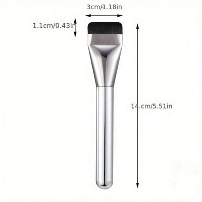 1pcs Flat-Head Foundation Make-Up Brush, Lightweight, Seamless, And Powder-Absorbing, Suitable For Both Concealer And Facial Mask Makeup Brushing