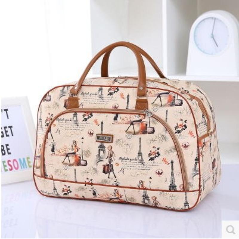 Korean Style Large-capacity Travel Bag Duffel Bag PU Leather Short-distance Travel Bag