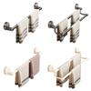 Removable Aluminum Towel Bar Single/Double Rod Bath Towel Holder Suction Cup Towel Rack Corner