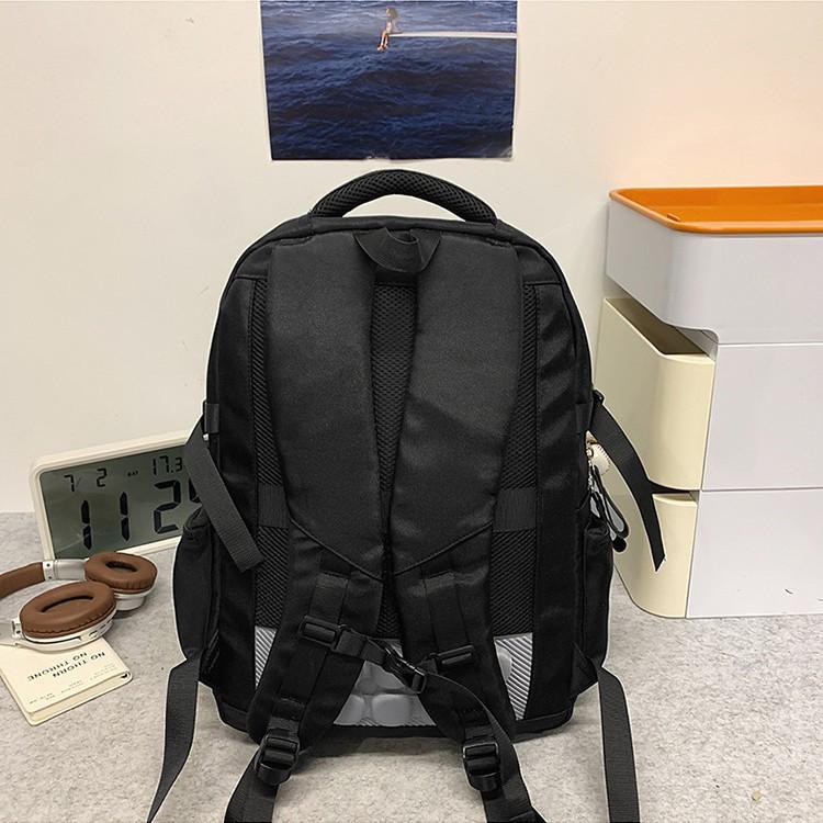 School bag high value letter style junior high school casual simple large capacity travel backpack