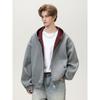 Heavy Hooded cardigan Hoodie Men's 2025 New Spring and Autumn Men's Clothing Youth Zip-up Short Wide Version Outerwear Men's