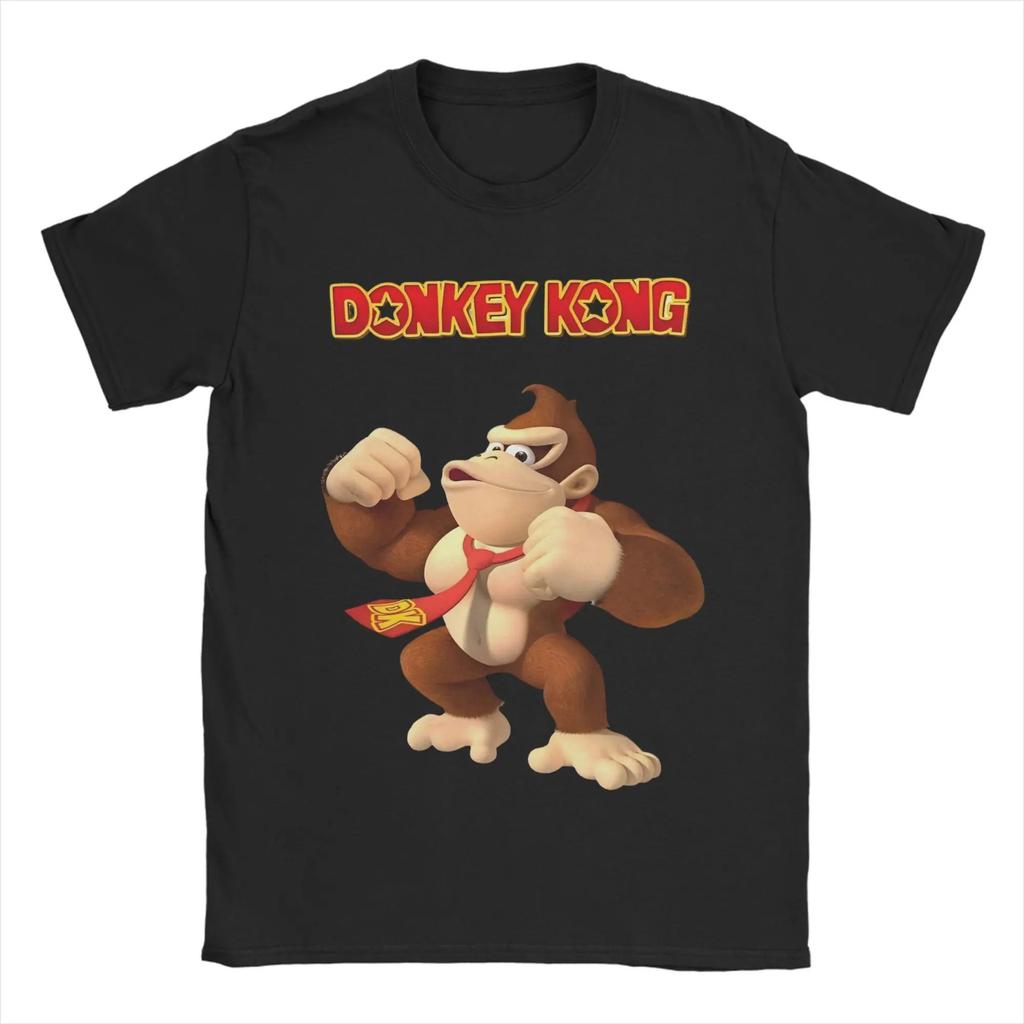 2026 New Fashion Funny Donkey Kong Video Games High Quality Soft T Shirts Men's O-neck Short Sleeve Tops Cotton Summer Tops Y2K