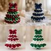 1Set DIY Crochet Christmas Tree Decoration Kit DIY Crochet Craft Knitting Material Kit For Beginners Xmas Crochet Decorations