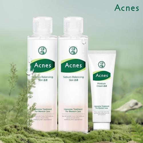 Acnes Sebum Balancing Skin 2.0 200ml X2 + Moisture Cream 2.0 60ml _636453