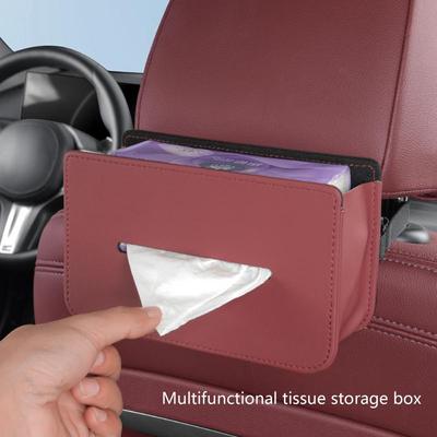 Auto Taschentuchboxhalter Fahrzeug Serviettenorganizer Auto Papiertuchbeutel Serviettenbox Aufbewahrungstasche Organizer für Rücksitz Auto Kopfstütze
