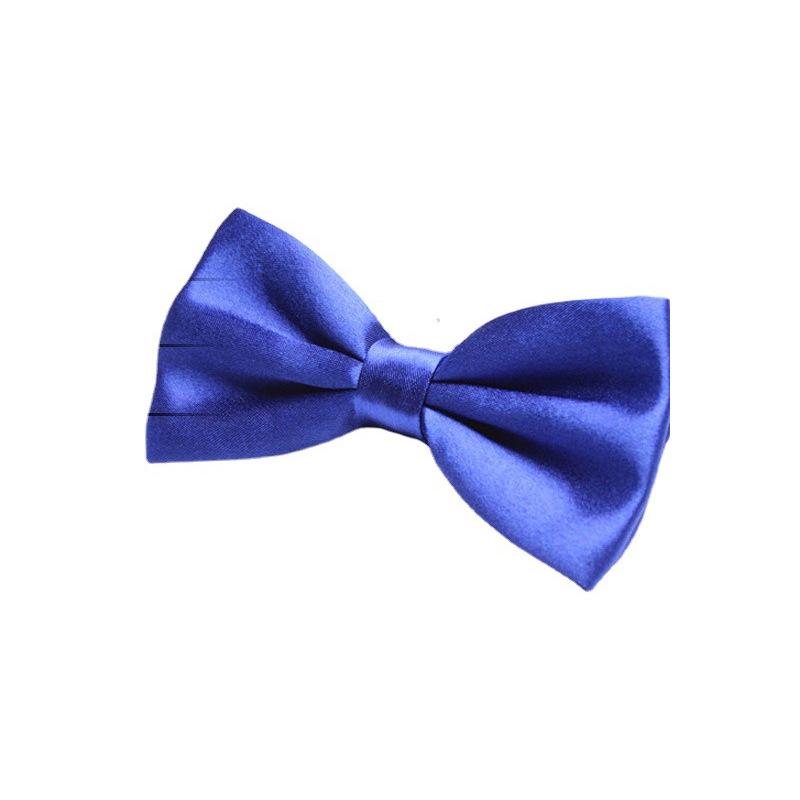 Solid Color Formal Wedding Bow Tie for Men - Customizable Logo and Multi-Color Options