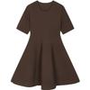 JNBY 25 Autumn Slim Short Sleeve Round Neck Dress