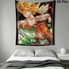 Dragon Ball Wall Tapestry Aesthetic Wall Hanging Printed Fabric Blanket Decorative Tapestries for Bedroom Living Room Home Decor