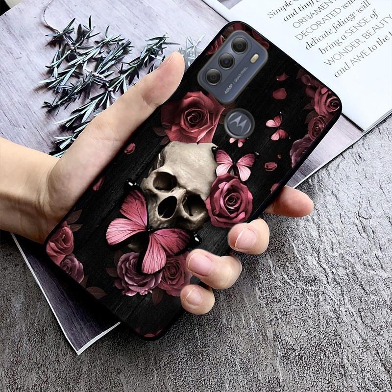 Telefonkasten mit Totenkopf-Motiv für Moto Edge 50 40 Pro Edge 40 30 Ultra Neo Fusion G Power G Stylus G Play E32 E20 E40