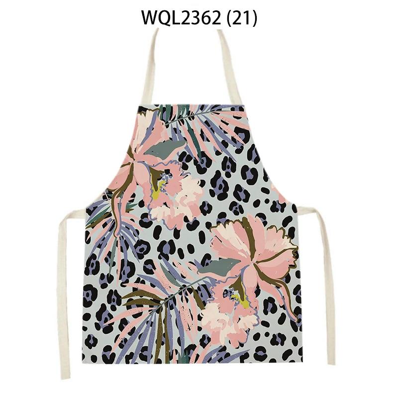 Retro Flowers Plant Pattern Aprons Home Baking Cooking Kitchen Aprons for Women Men Outdoor Garden Cleaning Aprons
