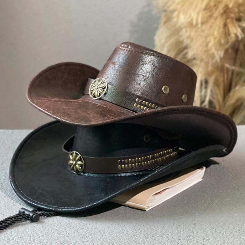 Shopping Traveling Supplies Western Rivet Cowboy Hat Girl Costume Cosplay Cap Household Decoration for Home Festival