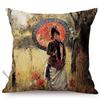 Netherlands Painter Albert Lynch Charming Girl Oil Painting Art Decoration Pillow Case Sexy Woman Sofa Cushion Cover Cojines