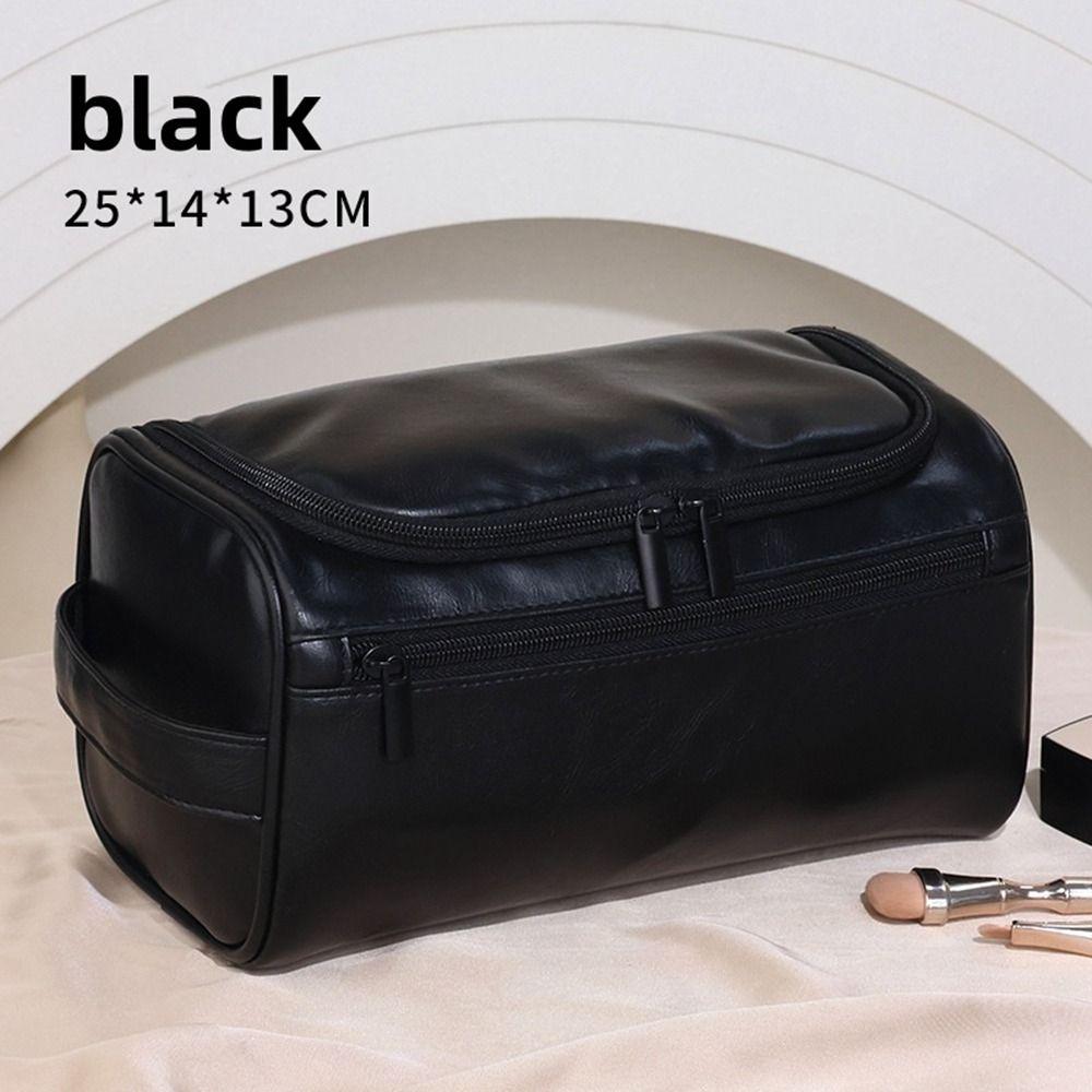 With Handle Cosmetic Storage Bag Waterproof Makeup Pouch Durable Men Toiletry Bag  Men