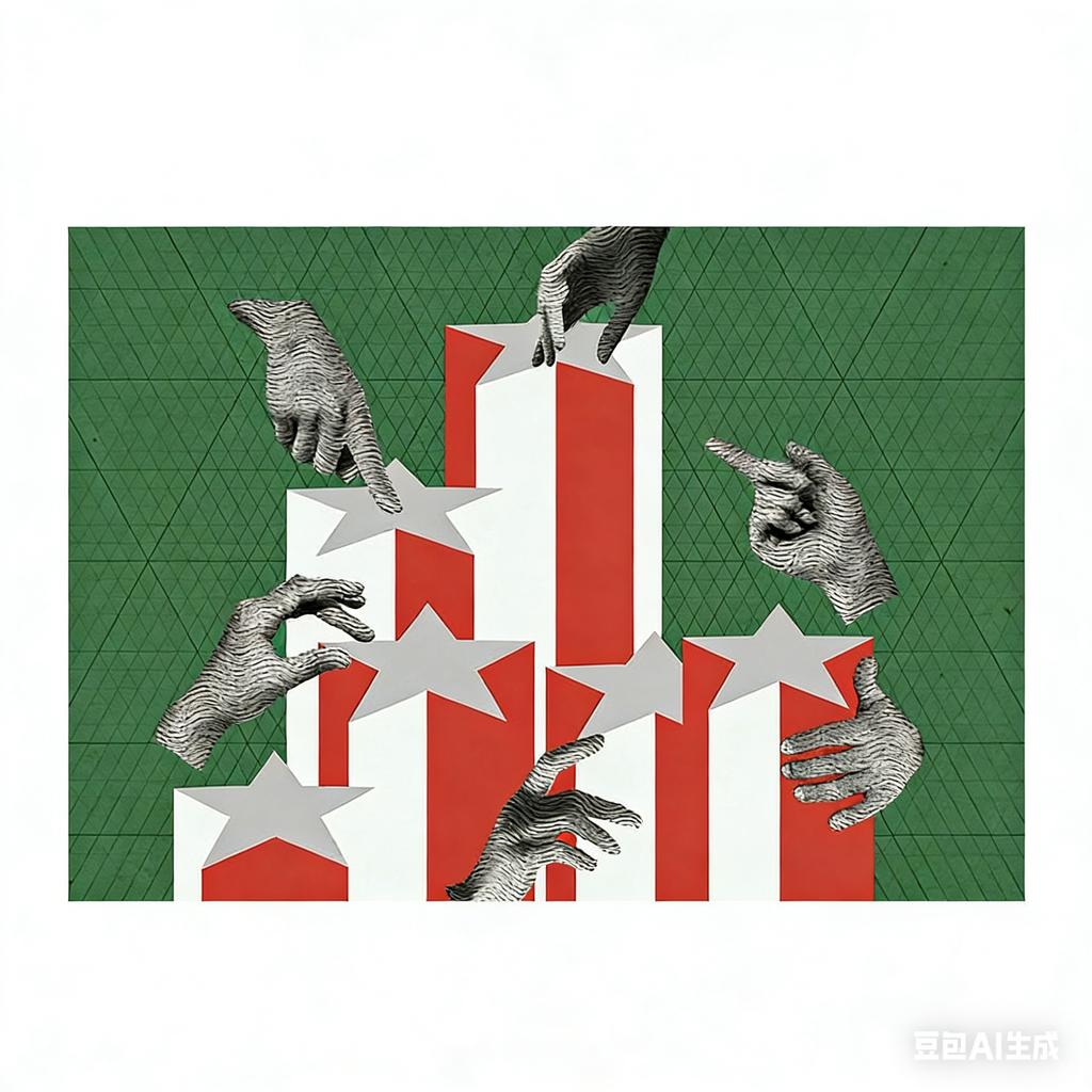 Surrealer Patriotischer Hände Wandteppich Moderner Kunstdruck Polyester Wandbehang für Wohnzimmer Abstrakt Sternen und Streifen Motiv Zuhause